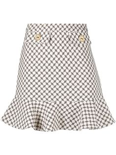 Elisabetta Franchi юбка мини с оборками и узором