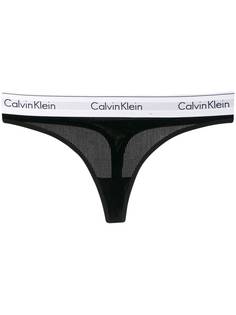 Calvin Klein Underwear трусы-стринги с логотипом на поясе
