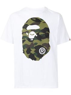 A BATHING APE® футболка с камуфляжным принтом Ape Head