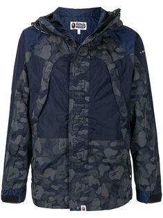 A BATHING APE® легкая куртка со вставками и капюшоном