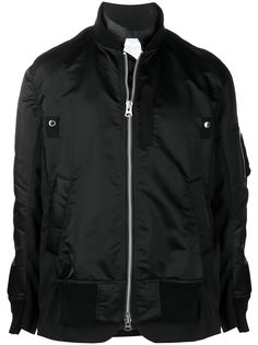 Sacai бомбер с высоким воротником-стойкой