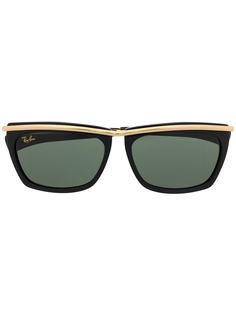 Ray-Ban солнцезащитные очки Olympiam II в прямоугольной оправе