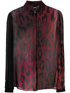 Just Cavalli рубашка с леопардовым принтом