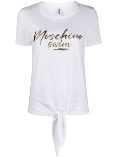 Moschino футболка с узлом и логотипом