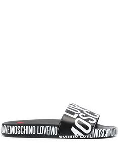 Love Moschino шлепанцы с логотипом
