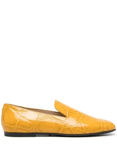 Tods лоферы с тиснением под кожу крокодила Tod`S