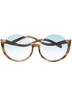 Linda Farrow солнцезащитные очки в круглой оправе