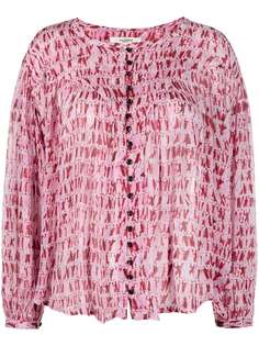 Isabel Marant Étoile блузка с абстрактным принтом и сборками