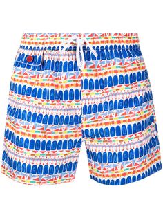 Kiton плавки-шорты с геометричным принтом