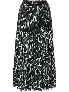 Proenza Schouler плиссированная юбка с абстрактным принтом