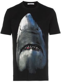 Givenchy футболка с короткими рукавами и принтом акулы