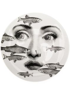 Fornasetti тарелка с принтом