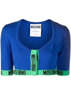 Moschino укороченный кардиган с логотипом