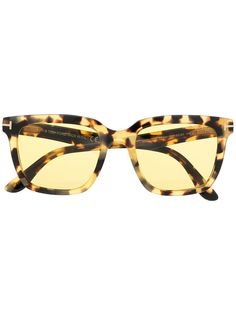 Tom Ford Eyewear затемненные солнцезащитные очки Havana