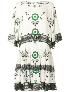 Ermanno Scervino платье с кружевом и цветочным принтом
