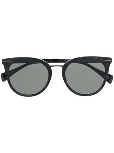 Yohji Yamamoto солнцезащитные очки в оправе кошачий глаз