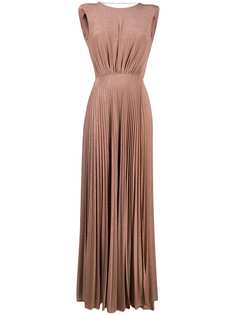 Elisabetta Franchi длинное плиссированное платье