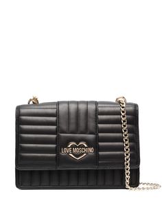 Love Moschino стегана сумка через плечо с металлическим логотипом
