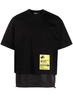 Dsquared2 футболка с нашивкой-логотипом и съемной вставкой