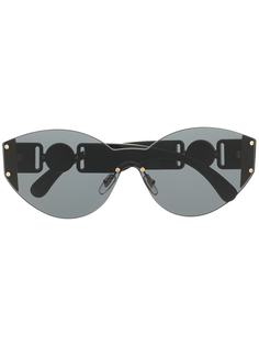 Versace Eyewear солнцезащитные очки в безободковой оправе кошачий глаз