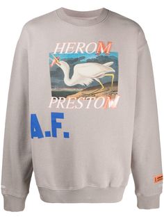 Heron Preston рубашка с длинными рукавами и графичным принтом