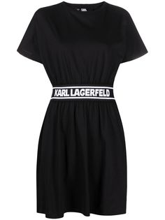 Karl Lagerfeld платье-рубашка с логотипом