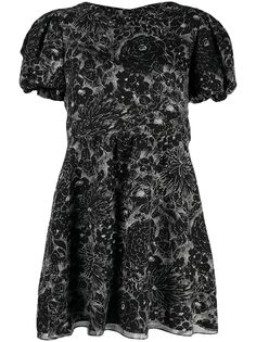 Saint Laurent жаккардовое платье мини
