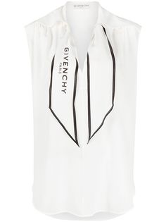 Givenchy блузка без рукавов с логотипом
