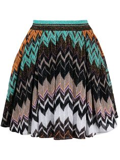 Missoni плиссированная юбка с принтом шеврон