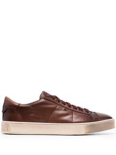 Santoni кеды с декоративной строчкой