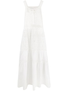 Ermanno Scervino ярусное платье макси с вышивкой