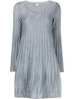M Missoni платье в рубчик с эффектом металлик
