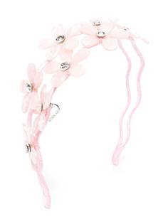 Monnalisa ободок с цветочной аппликацией