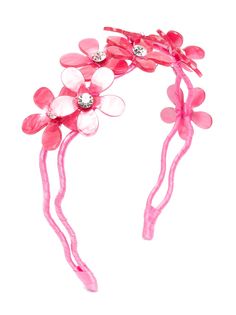 Monnalisa ободок с цветочной аппликацией