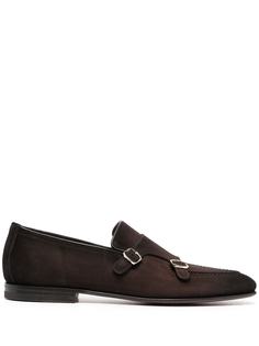 Santoni туфли монки с пряжками