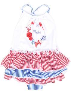 Monnalisa полосатый купальник с оборками