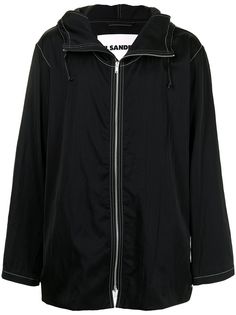 Jil Sander легкая куртка с контрастной строчкой