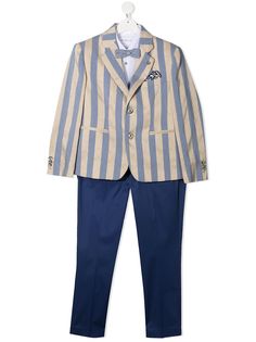 Colorichiari полосатый костюм с однобортным пиджаком