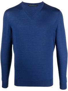 Kiton джемпер тонкой вязки с V-образным вырезом