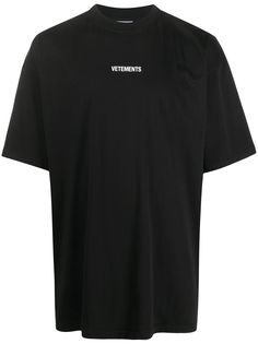 Vetements футболка оверсайз с нашивкой-логотипом
