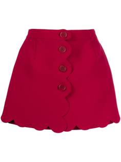RED Valentino шорты с фестонами и завышенной талией