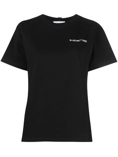 Helmut Lang футболка с вышитым логотипом