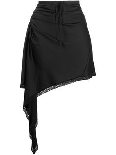 T By Alexander Wang юбка со сборками и кружевом