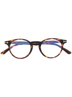 Tom Ford Eyewear очки FT5557 в круглой оправе