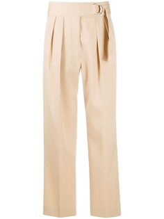 Jil Sander брюки с завышенной талией и поясом