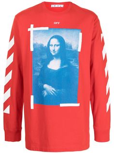 Off-White футболка Mona Lisa с графичным принтом
