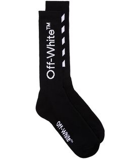 Off-White носки с диагональными полосками