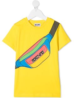 Moschino Kids футболка с принтом