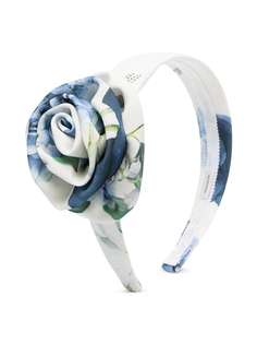 Monnalisa ободок с цветочной аппликацией