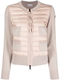 Moncler пуховик со вставками